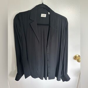Aritzia Wilfred Tulum Blouse in black size S